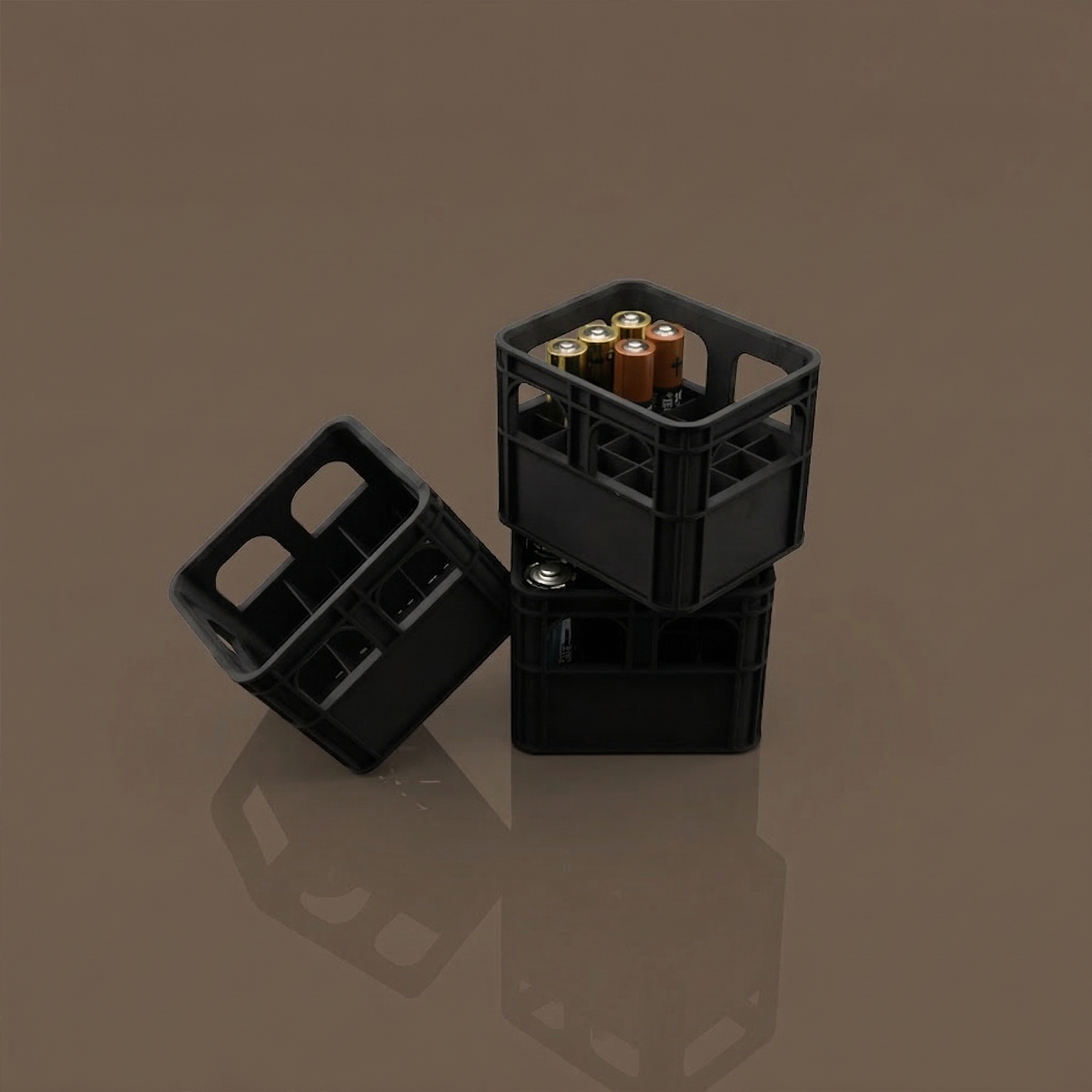 BatterieKasten - Batterie Organizer im Bierkasten Design