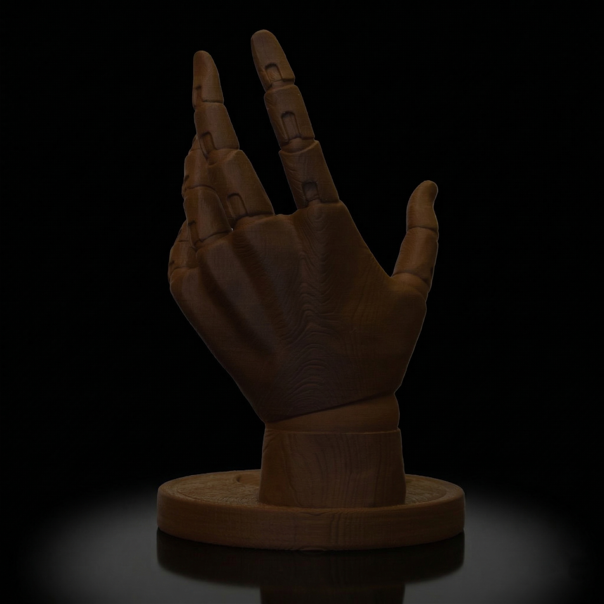 VinoGrip - Weinflaschenhalter in Form einer Holzpuppenhand